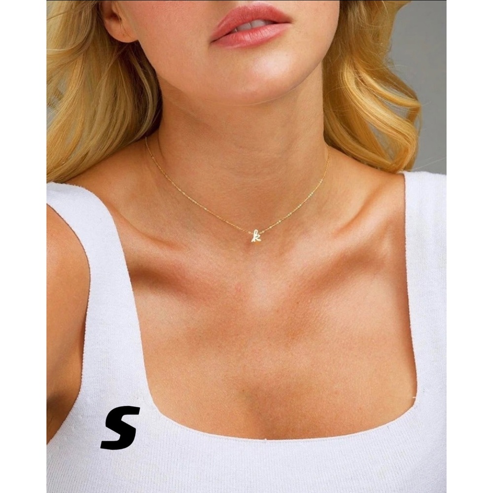 S/s Initial Gift Necklace Tiny Letter Necklace Dainty Necklace Personalized